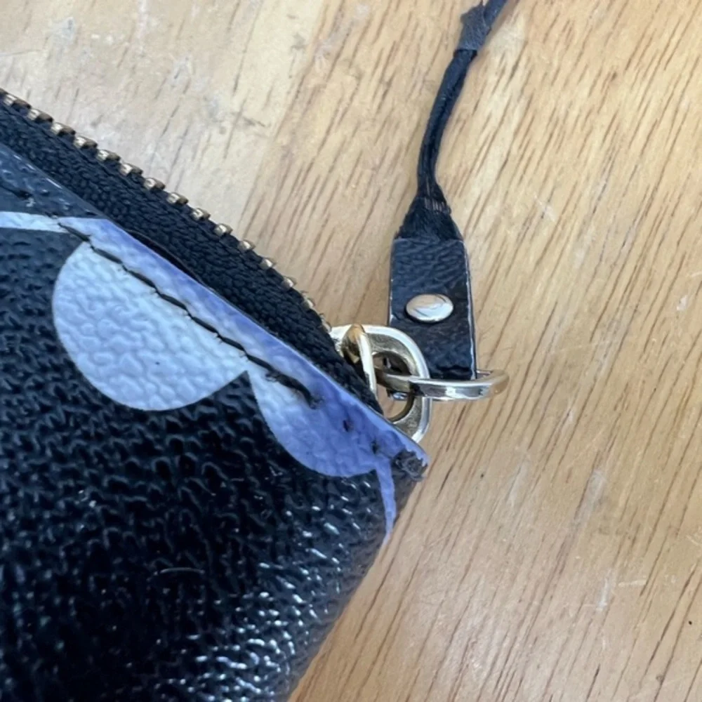 Kate Spade floral, vinyl/leather, trim wallet